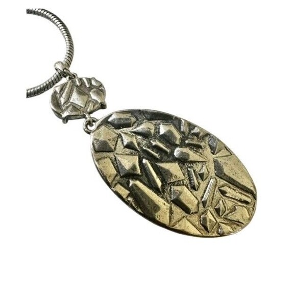 Lucky Brand Silver Sparkling Marcasite Faux Turquoise Statement Boho Necklace - Picture 7 of 7